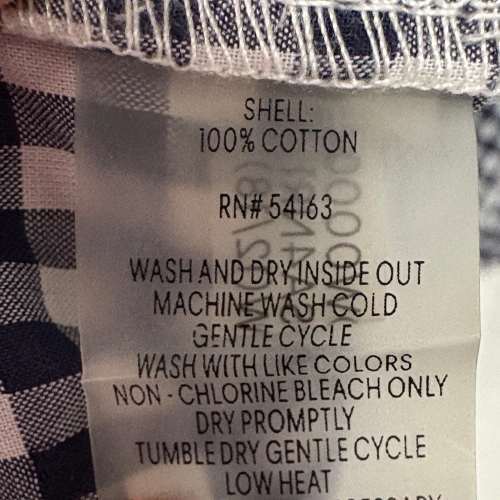 Tommy Hilfiger Navy and White Gingham mini Dress | 100% cotton summer spring - Picture 3 of 6